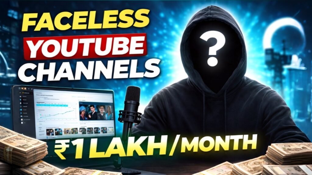 Faceless YouTube Channels That Earn ₹1 Lakh/Month(Real Examples)