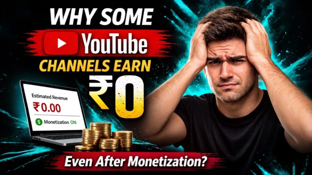 Why Some YouTube Channels Earn ₹0 Even After Monetization