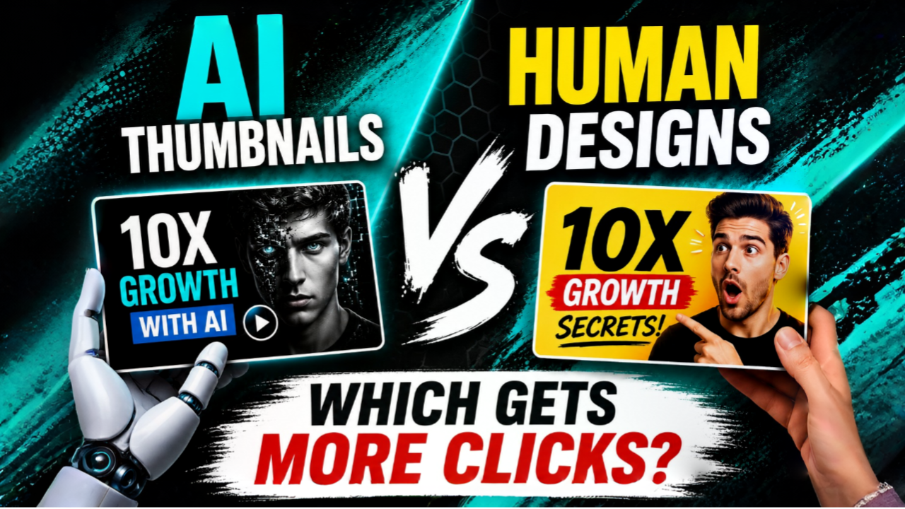 AI Thumbnails vs Human Designs: Which Gets More Clicks?